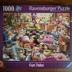 Ravensburger Fun Jobs Puzzle - Cat Groomer By Dean MacAdam